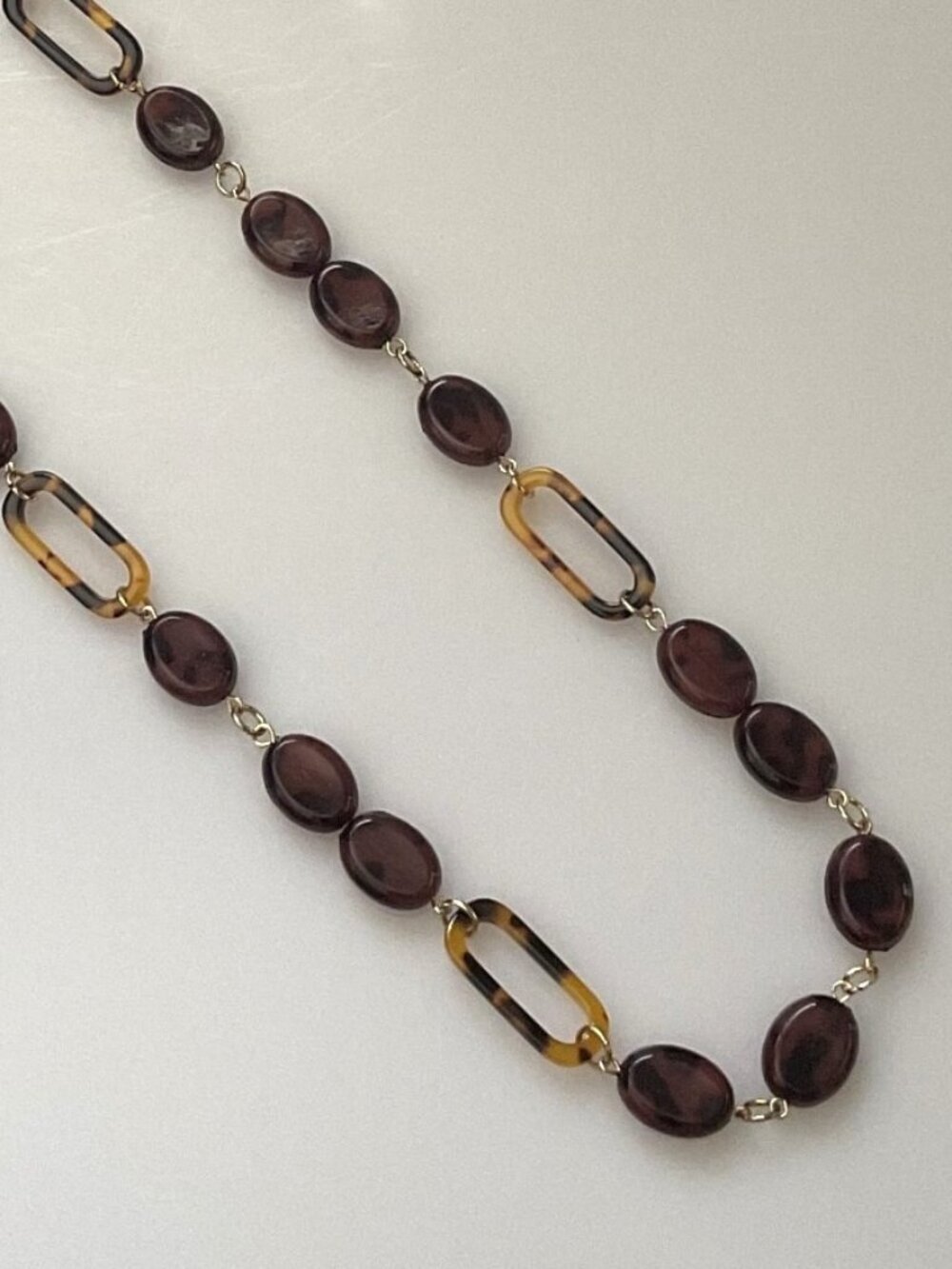New Earth & Ember Asymmetric Gold Boho Tortoise Chain Necklace